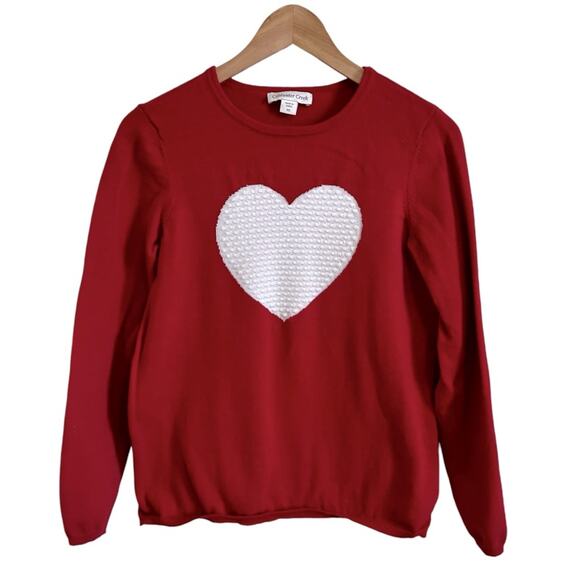 Coldwater creek women’s sweater xs red white‎ - Picture 1 of 7